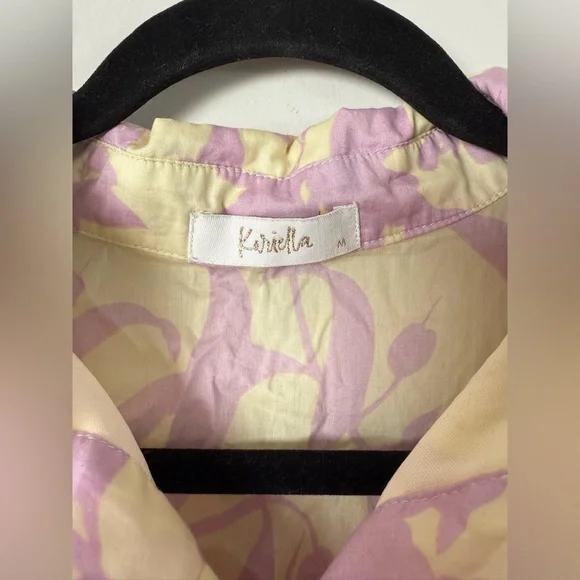 Kariella Cute Floral Preppy Spring Collared Button Up 100% Cotton Dress - Picture 5 of 12